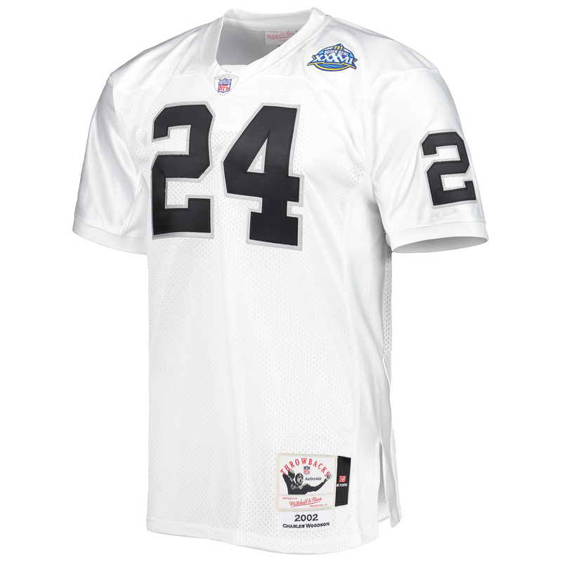 Men's 2002 Charles Woodson Mitchell & Ness White Authentic Throwback Retired Player Jersey