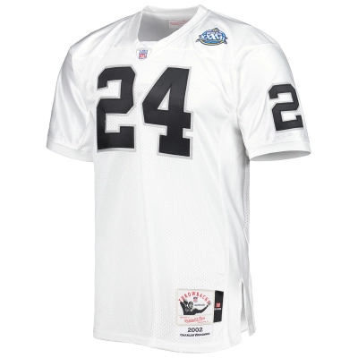 Men's 2002 Charles Woodson Mitchell & Ness White Authentic Throwback Retired Player Jersey 01