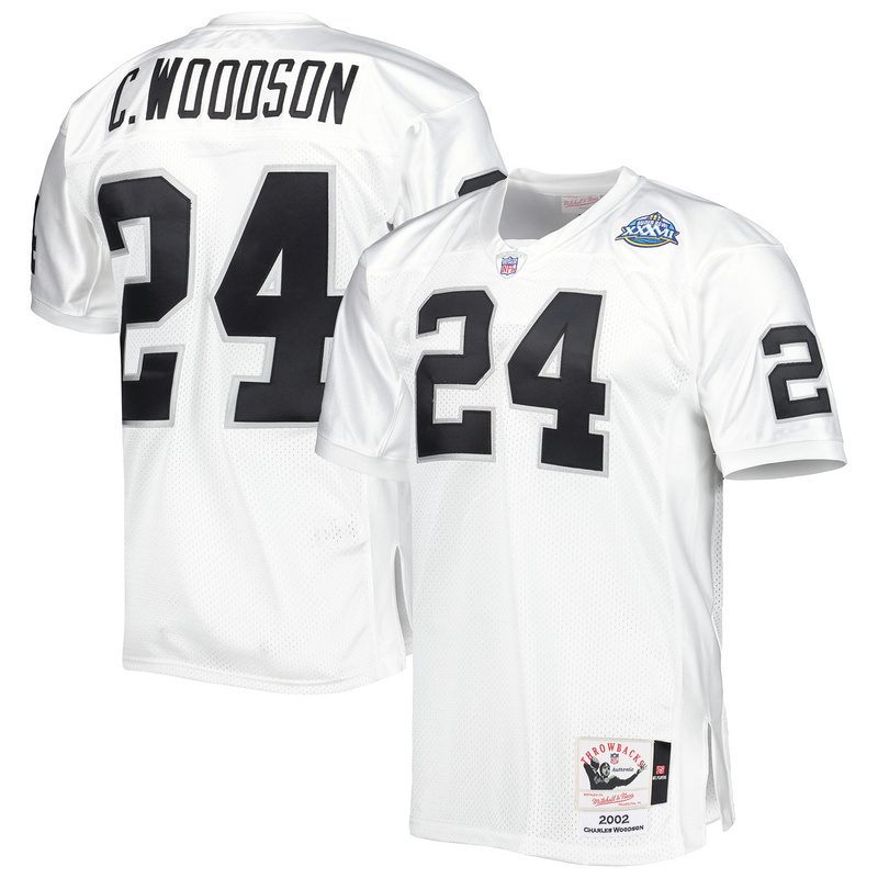 Men's 2002 Charles Woodson Mitchell & Ness White Authentic Throwback Retired Player Jersey
