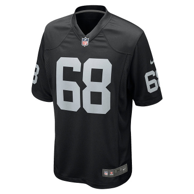 Men's Las Vegas Raiders Andre James Nike Black Game Jersey 01