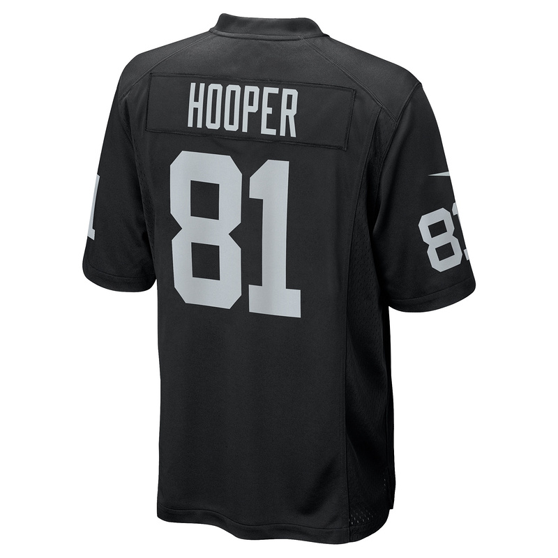 Men's Las Vegas Raiders Austin Hooper Nike Black Team Game Jersey