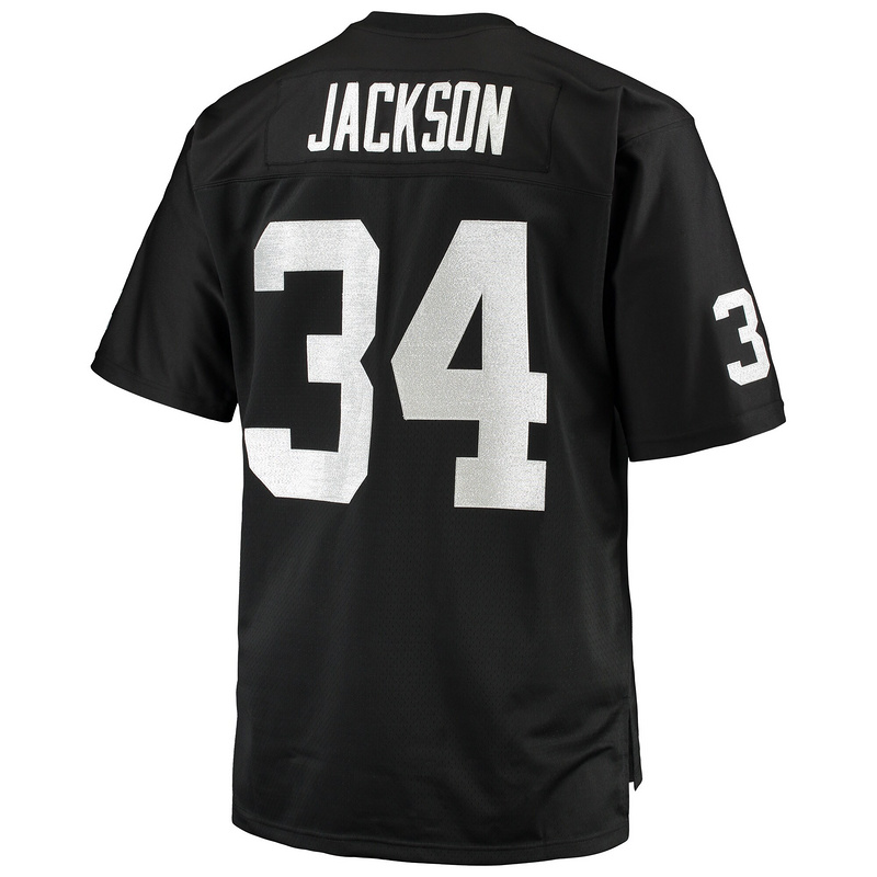 Men's Bo Jackson Mitchell & Ness Black Big & Tall 1988 Retired Player Replica Jersey