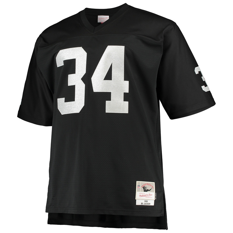 Men's Bo Jackson Mitchell & Ness Black Big & Tall 1988 Retired Player Replica Jersey