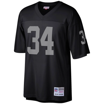 Men's Las Vegas Raiders Bo Jackson Mitchell & Ness Black Legacy Replica Jersey 01