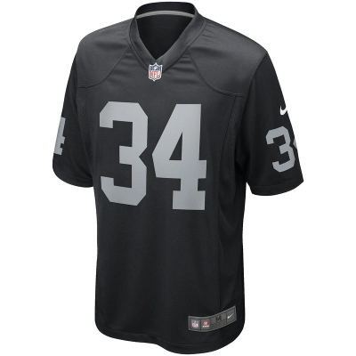 Men's Las Vegas Raiders Bo Jackson Nike Black Game Retired Player Jersey 01