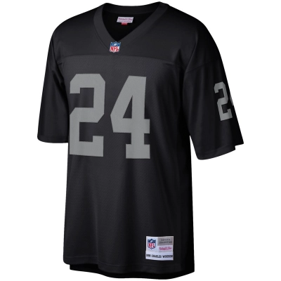 Men's Las Vegas Raiders Charles Woodson Mitchell & Ness Black Legacy Replica Jersey 01