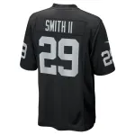 Men's Las Vegas Raiders Christopher Smith II Nike Black Team Game Jersey