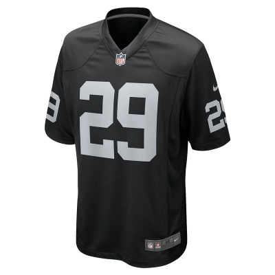 Men's Las Vegas Raiders Christopher Smith II Nike Black Team Game Jersey 01
