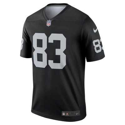 Men's Las Vegas Raiders Darren Waller Nike Black Legend Jersey 01