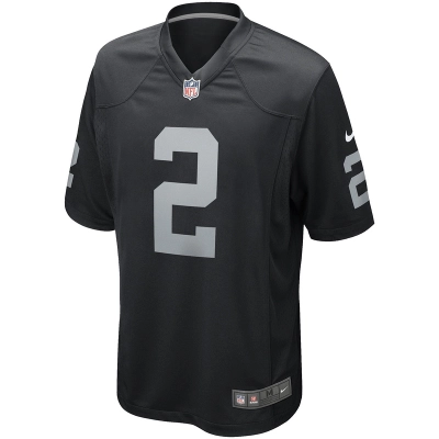 Men's Las Vegas Raiders Daniel Carlson Nike Black Game Player Jersey 01