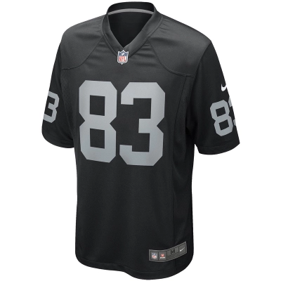 Men's Las Vegas Raiders Darren Waller Nike Black Game Player Jersey 01
