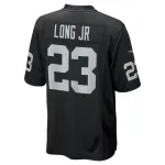 Men's Las Vegas Raiders David Long Jr. Nike Black Team Game Jersey