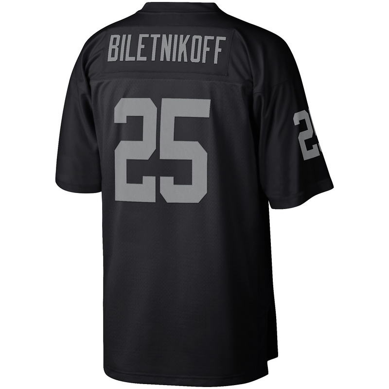 Las Vegas Raiders Fred Biletnikoff Mitchell & Ness Black Retired Player Legacy Replica Jersey