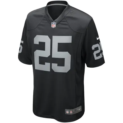 Men's Las Vegas Raiders Fred Biletnikoff Nike Black Game Retired Player Jersey 01