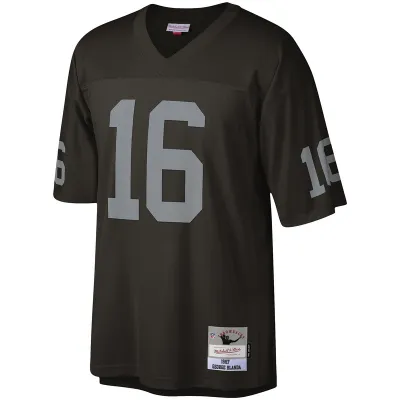 Men's Las Vegas Raiders George Blanda Mitchell & Ness Black Legacy Replica Jersey 01