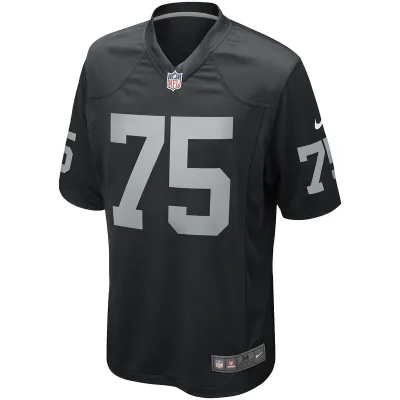 Men's Las Vegas Raiders Howie Long Nike Black Game Retired Player Jersey 01