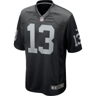 Men's Las Vegas Raiders Hunter Renfrow Nike Black Game Player Jersey 01