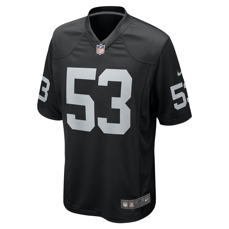 Men's Las Vegas Raiders Isaac Darkangelo Nike Black Team Game Jersey