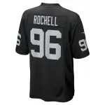 Men's Las Vegas Raiders Isaac Rochell Nike Black Team Game Jersey