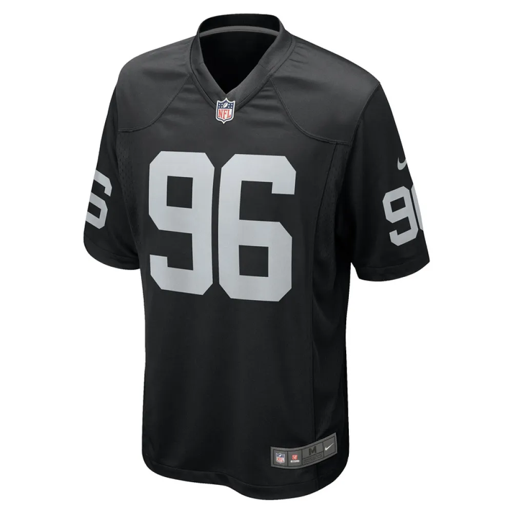 Men's Las Vegas Raiders Isaac Rochell Nike Black Team Game Jersey