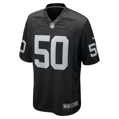 Men's Las Vegas Raiders Jacob Bobenmoyer Nike Black Game Player Jersey 01