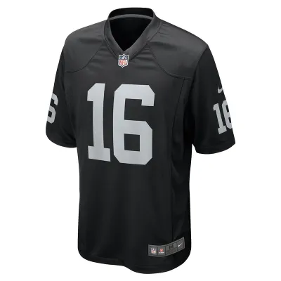 Men's Las Vegas Raiders Jakobi Meyers Nike Black Game Player Jersey 01