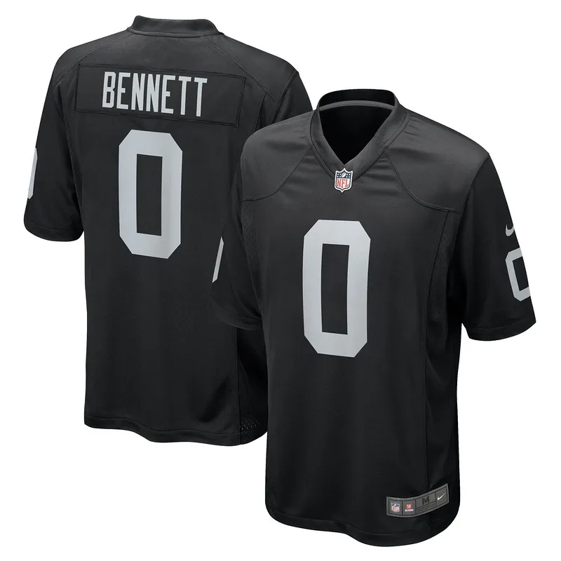 Men's Las Vegas Raiders Jakorian Bennett Nike Black Team Game Jersey