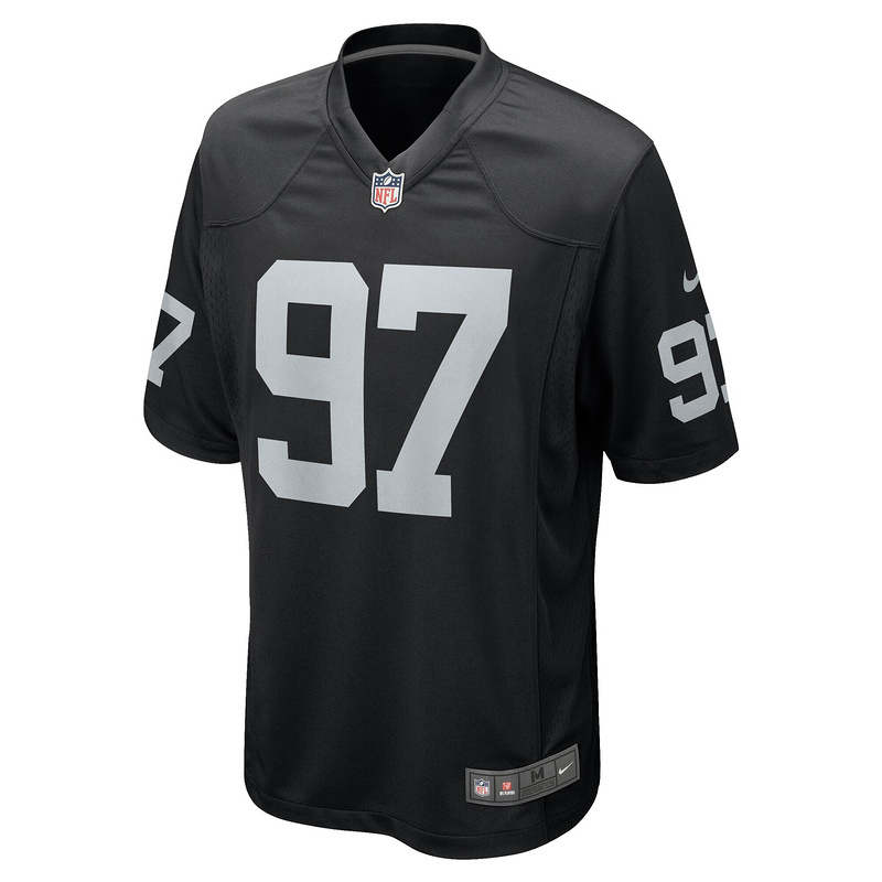 Men's Las Vegas Raiders Janarius Robinson Nike Black Team Game Jersey