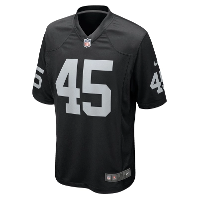 Men's Las Vegas Raiders Jaquan Johnson Nike Black Game Player Jersey 01