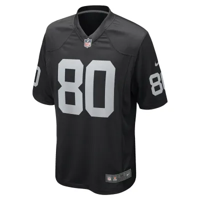 Men's Las Vegas Raiders Jesper Horsted Nike Black Game Player Jersey 01