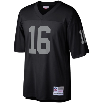 Men's Las Vegas Raiders Jim Plunkett Mitchell & Ness Black Retired Player Legacy Replica Jersey 01