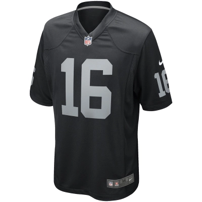 Men's Las Vegas Raiders Jim Plunkett Nike Black Game Retired Player Jersey 01