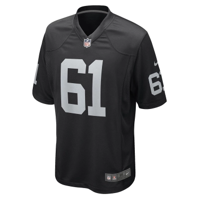 Men's Las Vegas Raiders Jordan Meredith Nike Black Game Player Jersey 01