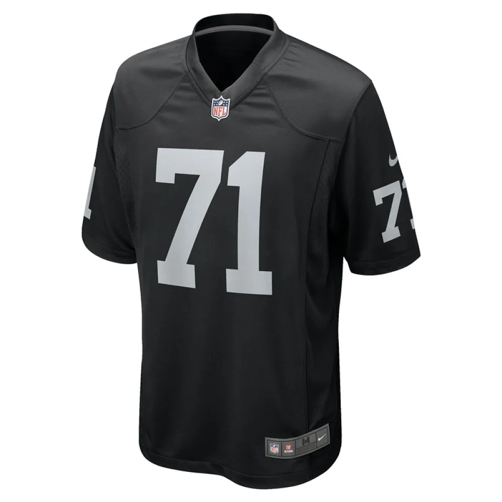 Men's Las Vegas Raiders Justin Herron Nike Black Team Game Jersey