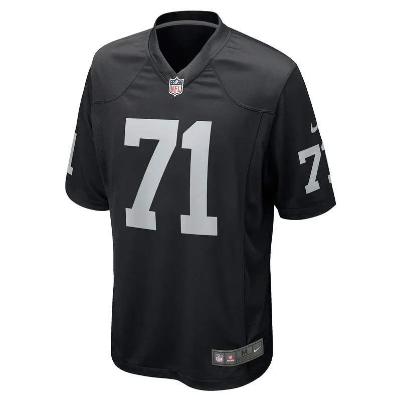 Men's Las Vegas Raiders Justin Herron Nike Black Team Game Jersey