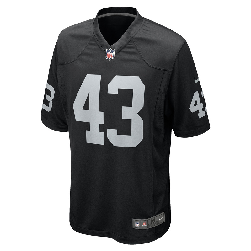 Men's Las Vegas Raiders Kanai Mauga Nike Black Team Game Jersey