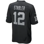 Men's Las Vegas Raiders Ken Stabler Nike Black Game Retired Player Jersey