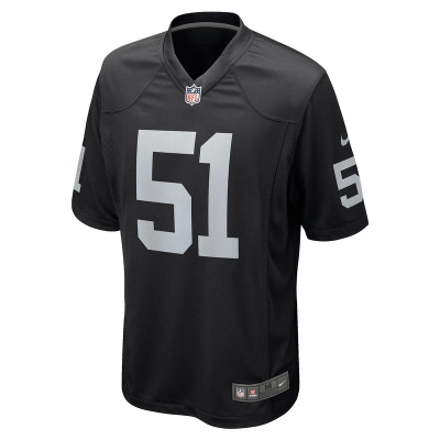 Men's Las Vegas Raiders Malcolm Koonce Nike Black Game Jersey 01
