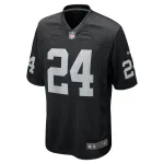 Men's Las Vegas Raiders Marcus Peters Nike Black Team Game Jersey
