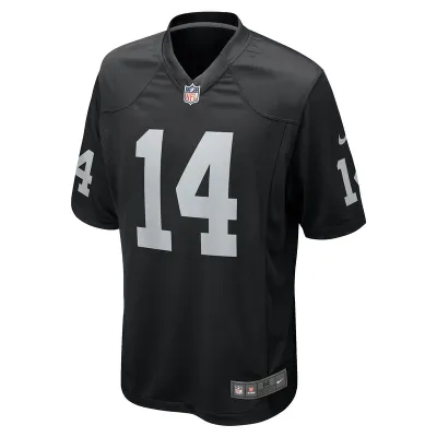 Men's Las Vegas Raiders Marquez Callaway Nike Black Team Game Jersey 01