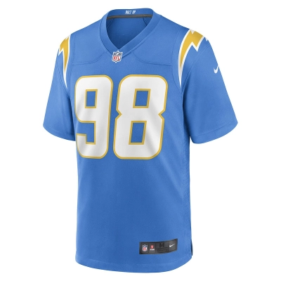 Men's Los Angeles Chargers Austin Johnson Nike Powder Blue Game Player Jersey 01