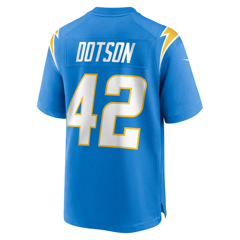 Men's Los Angeles Chargers Elijah Dotson Nike Powder Blue Team Game Jersey