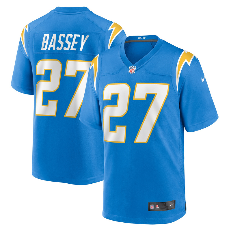 Men's Los Angeles Chargers Essang Bassey Nike Powder Blue Game Jersey