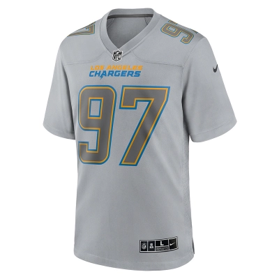 Men's Los Angeles Chargers Joey Bosa Nike Gray Atmosphere Fashion Game Jersey 01