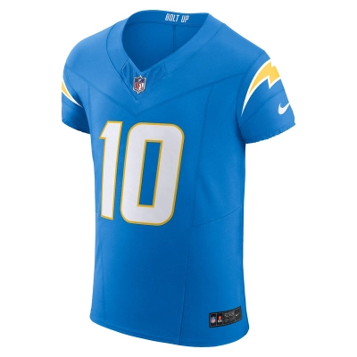 Men's Los Angeles Chargers Justin Herbert Nike Powder Blue Vapor F.U.S.E. Elite Jersey 01