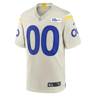 Men's Nike Los Angeles Rams Bone Custom Game Jersey 01