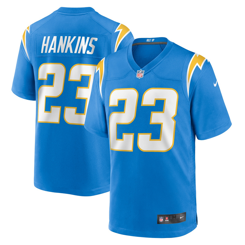 Men's Los Angeles Chargers Matt Hankins Nike Powder Blue Team Game Jersey