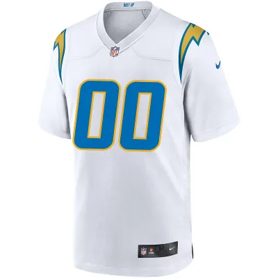 Men's Los Angeles Chargers Nike White Custom Game Jersey 01