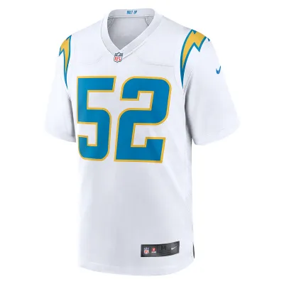 Men's Los Angeles Chargers Khalil Mack Nike White Game Jersey 01