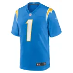 Men's Quentin Johnston Nike Powder Blue 2023 NFL Draft First Round Pick Game Player Jersey